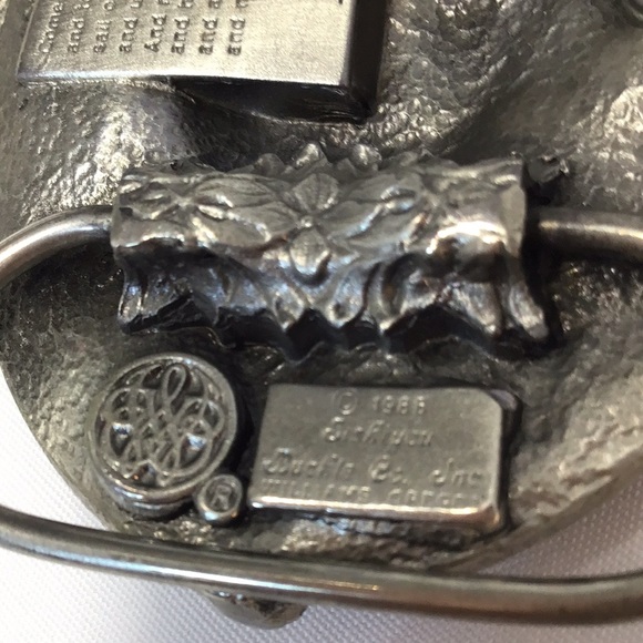 Belt buckle Siskiyou vintage The Eagle and the Hawk John Denver lyrics 1988 - Picture 9 of 9